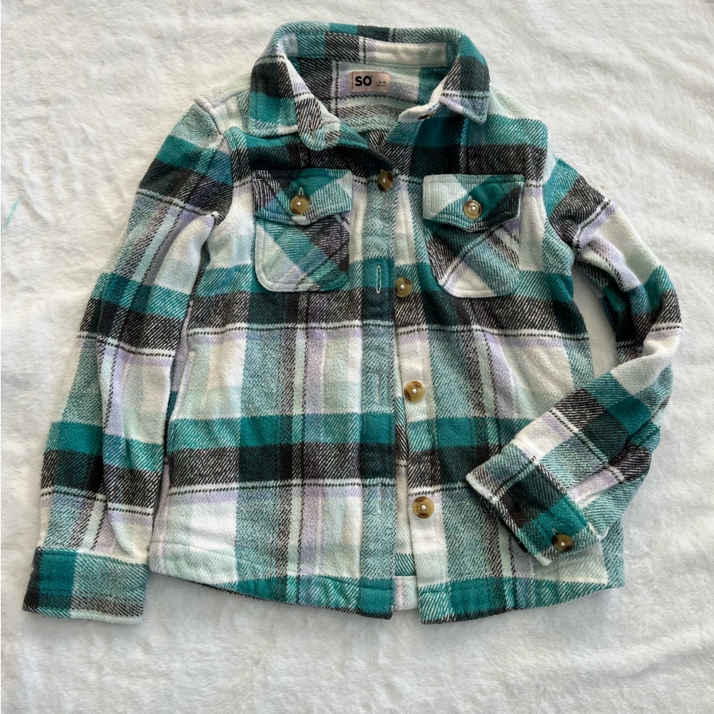 SO | heavy duty plaid flannel shirt jacket